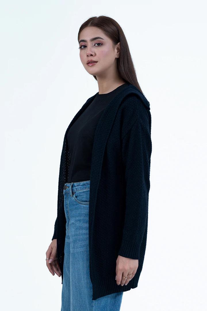 DARK NAVY FRONT OPEN CARDIGAN SWEATER | UNDEFINED | COUGAR