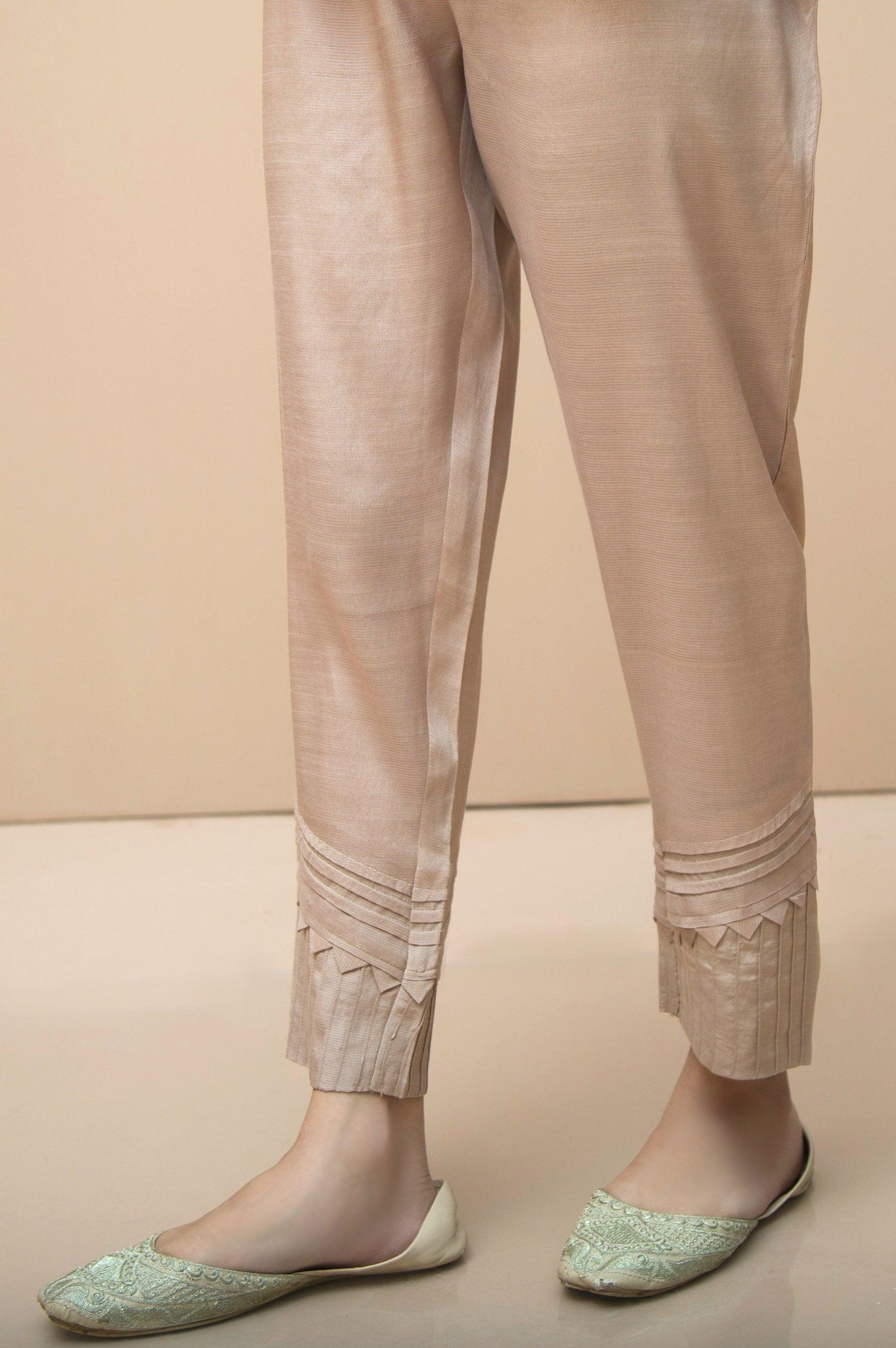 Cigarette pants in pure silk